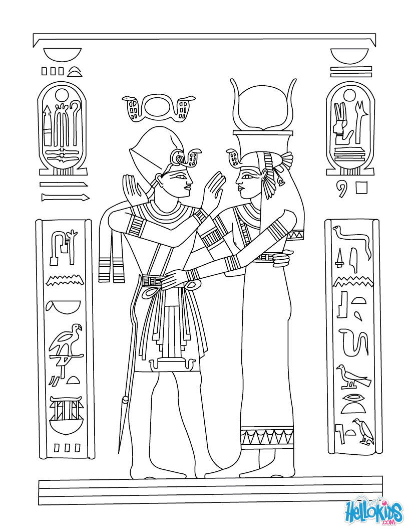 Egyptian coloring #7, Download drawings
