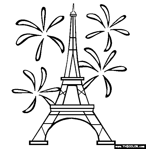 Eiffel Tower coloring #4, Download drawings