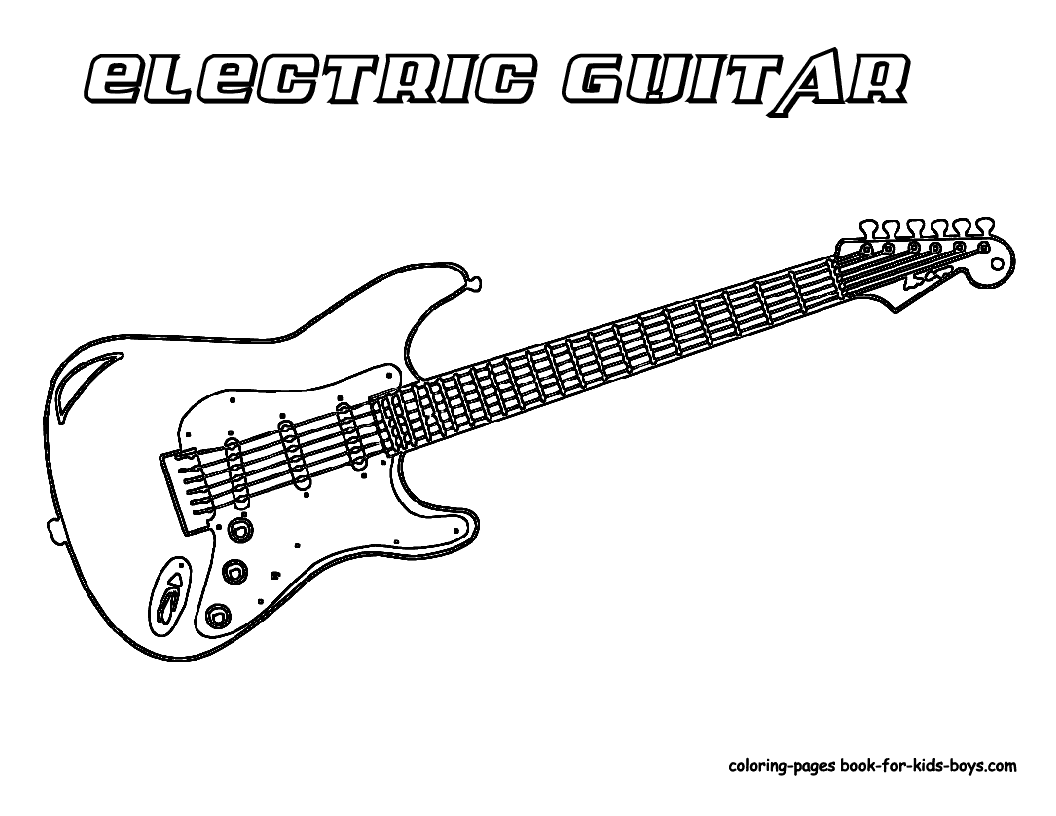 Guitar coloring #17, Download drawings