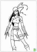 Elektra coloring #6, Download drawings
