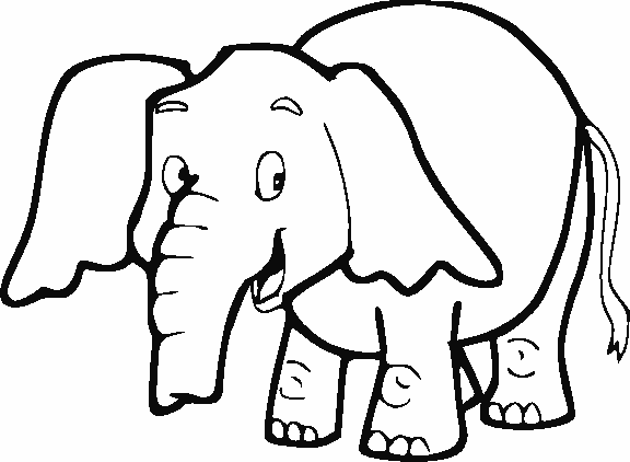 Elephant coloring #15, Download drawings