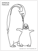 Emperor Penguin coloring #8, Download drawings