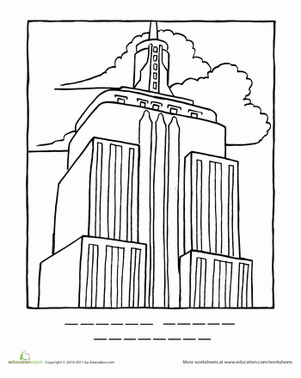 Empire State Building coloring #19, Download drawings