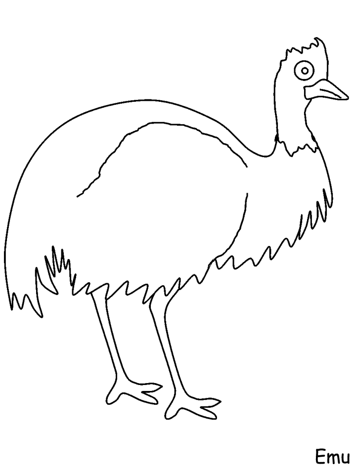 Emu coloring #9, Download drawings