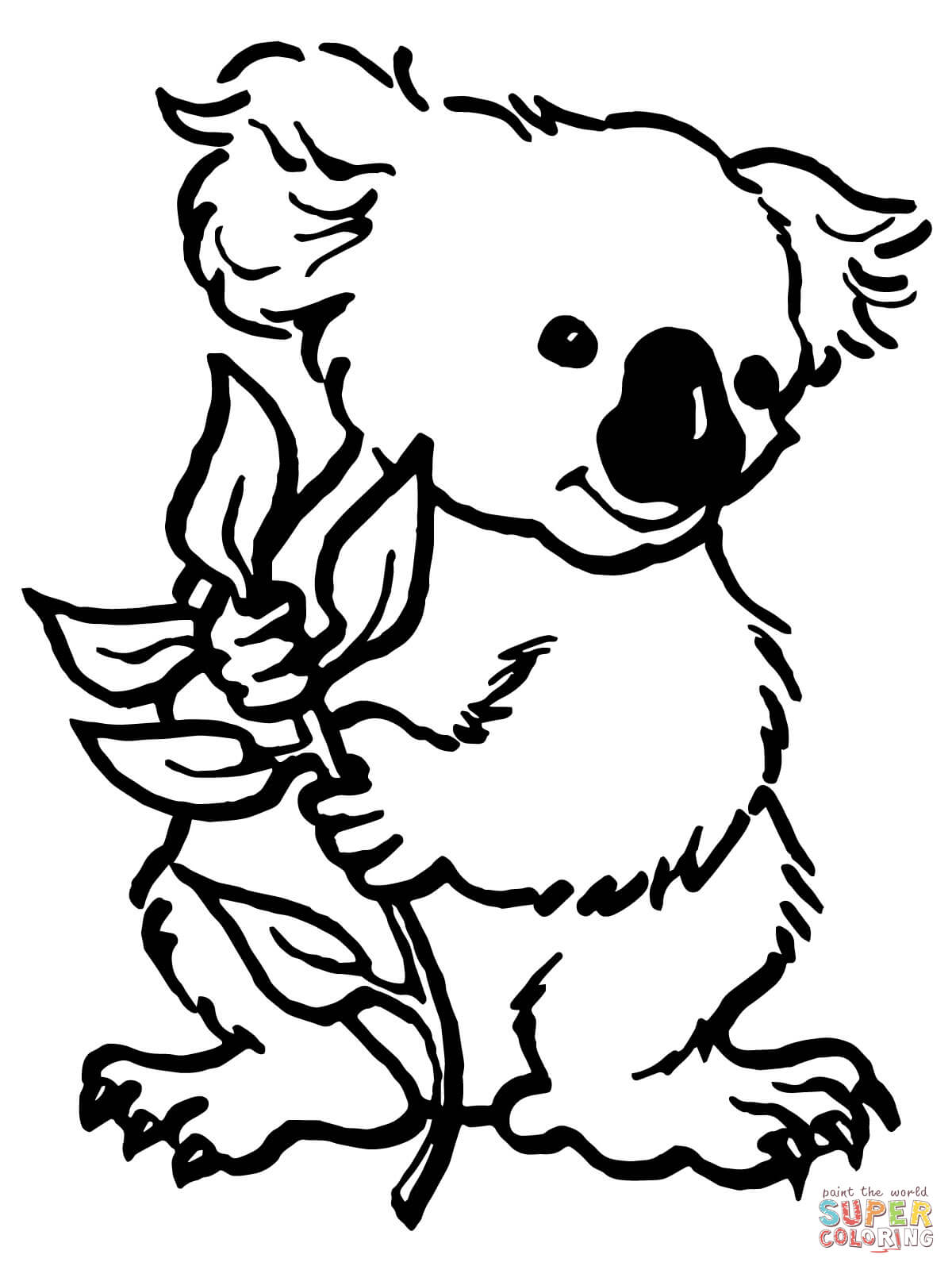 Koala coloring #14, Download drawings