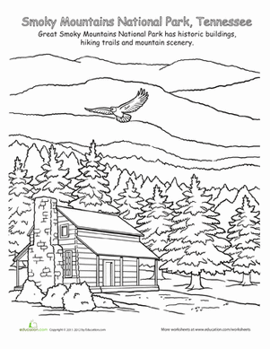 Smoky Mountains coloring #20, Download drawings