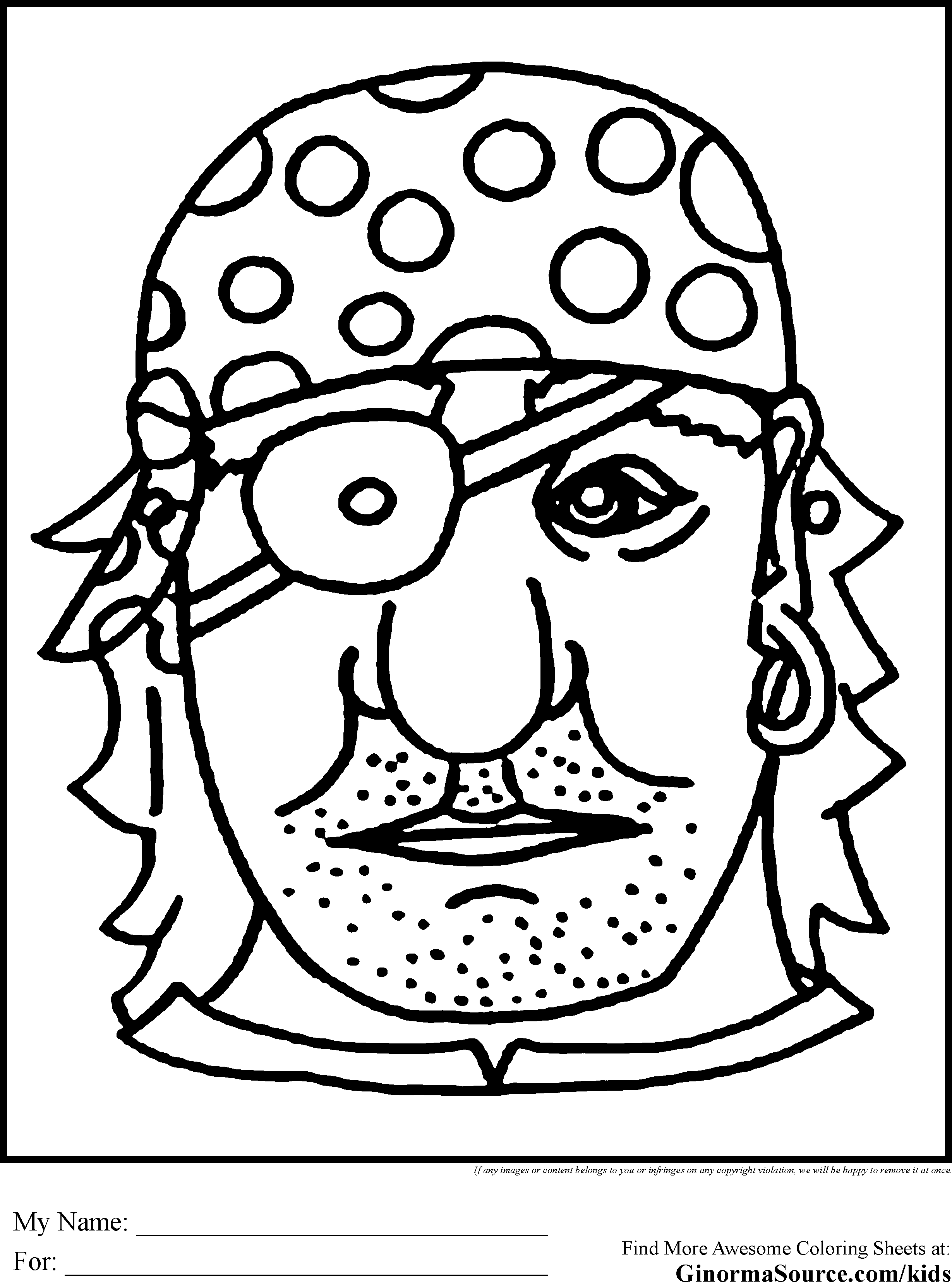 Eye-patch coloring #14, Download drawings