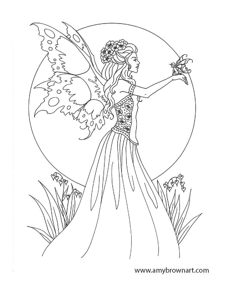 Elf Fairy coloring #18, Download drawings