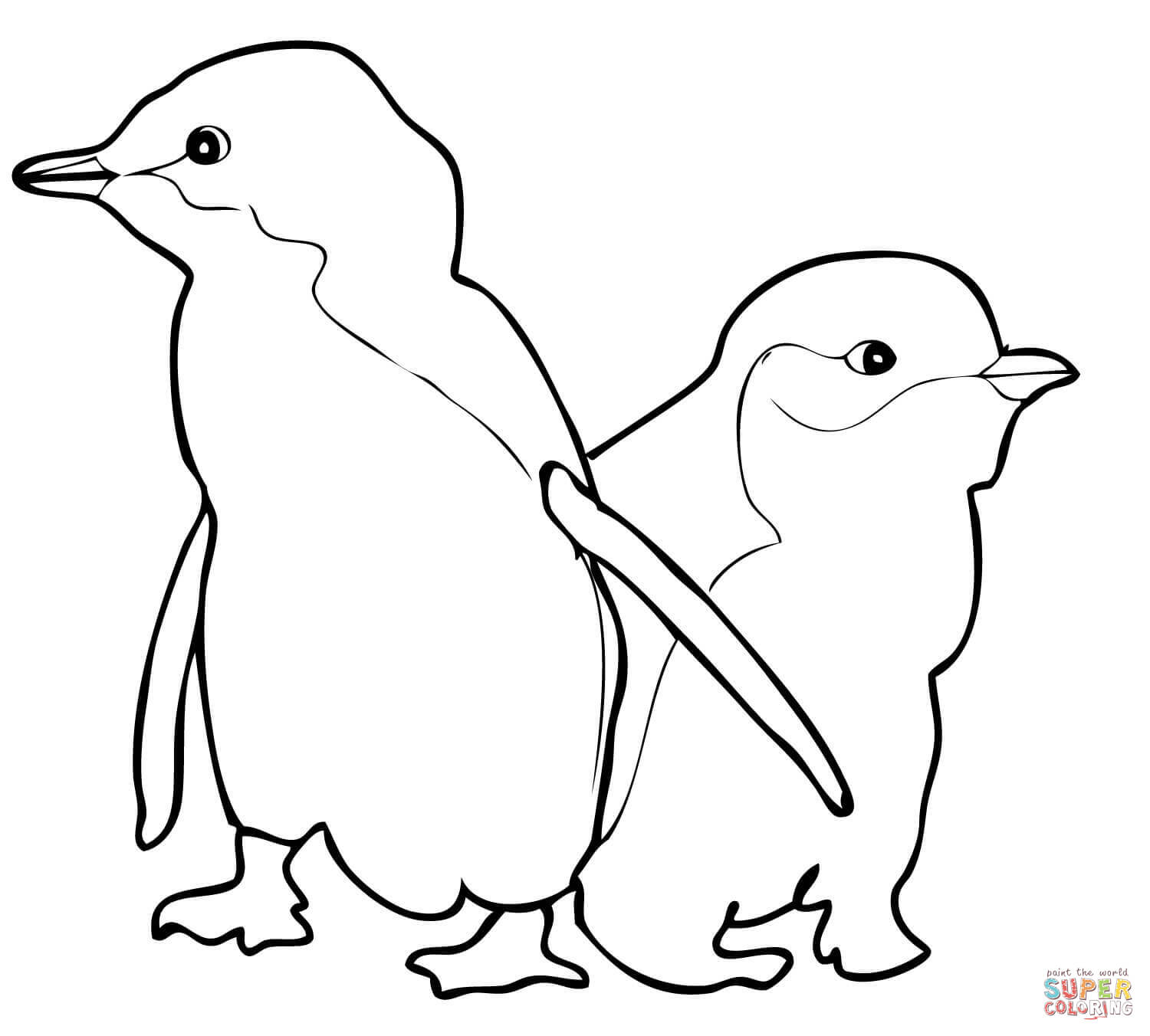 Penguin coloring #12, Download drawings