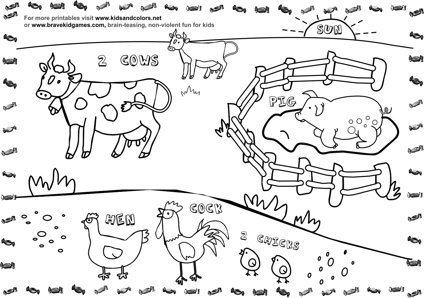 Farm Animals coloring #8, Download drawings