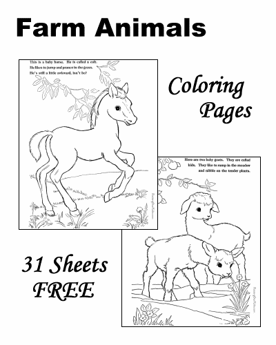 Farm Animals coloring #4, Download drawings