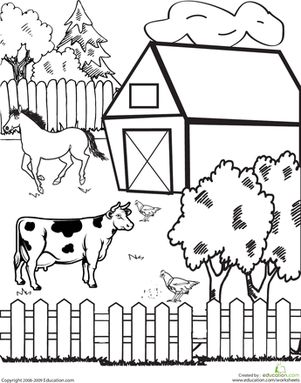 Farm coloring #1, Download drawings
