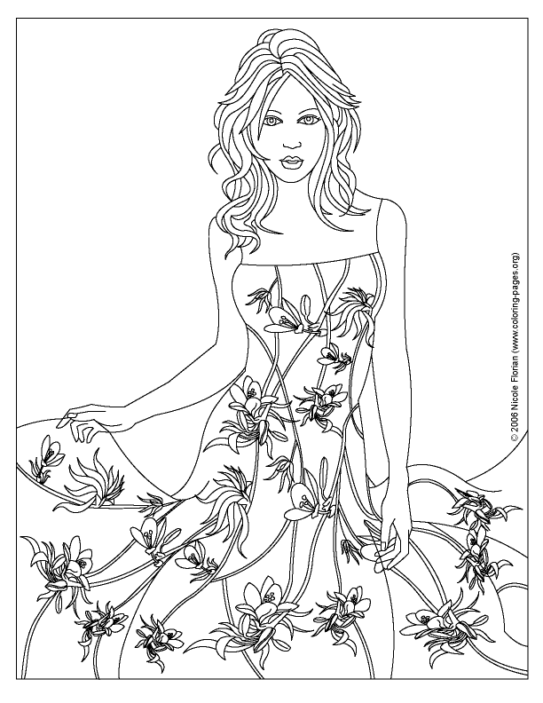 Fashion coloring #16, Download drawings