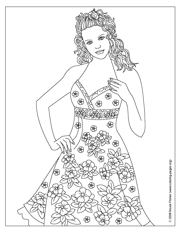 Fashion coloring #13, Download drawings