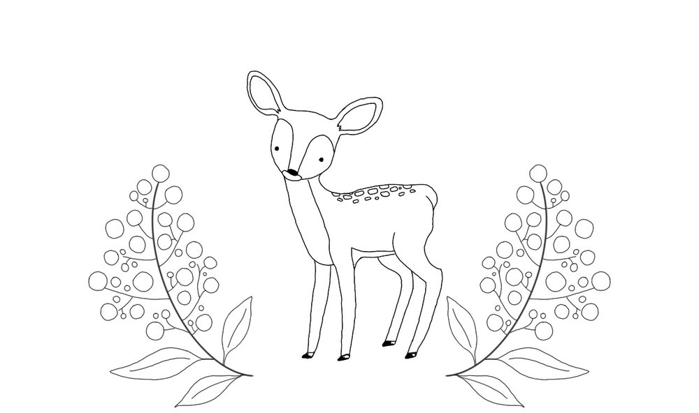 Fawn coloring #9, Download drawings