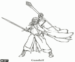 Gandalf coloring #7, Download drawings