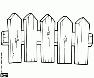 Fence coloring #1, Download drawings