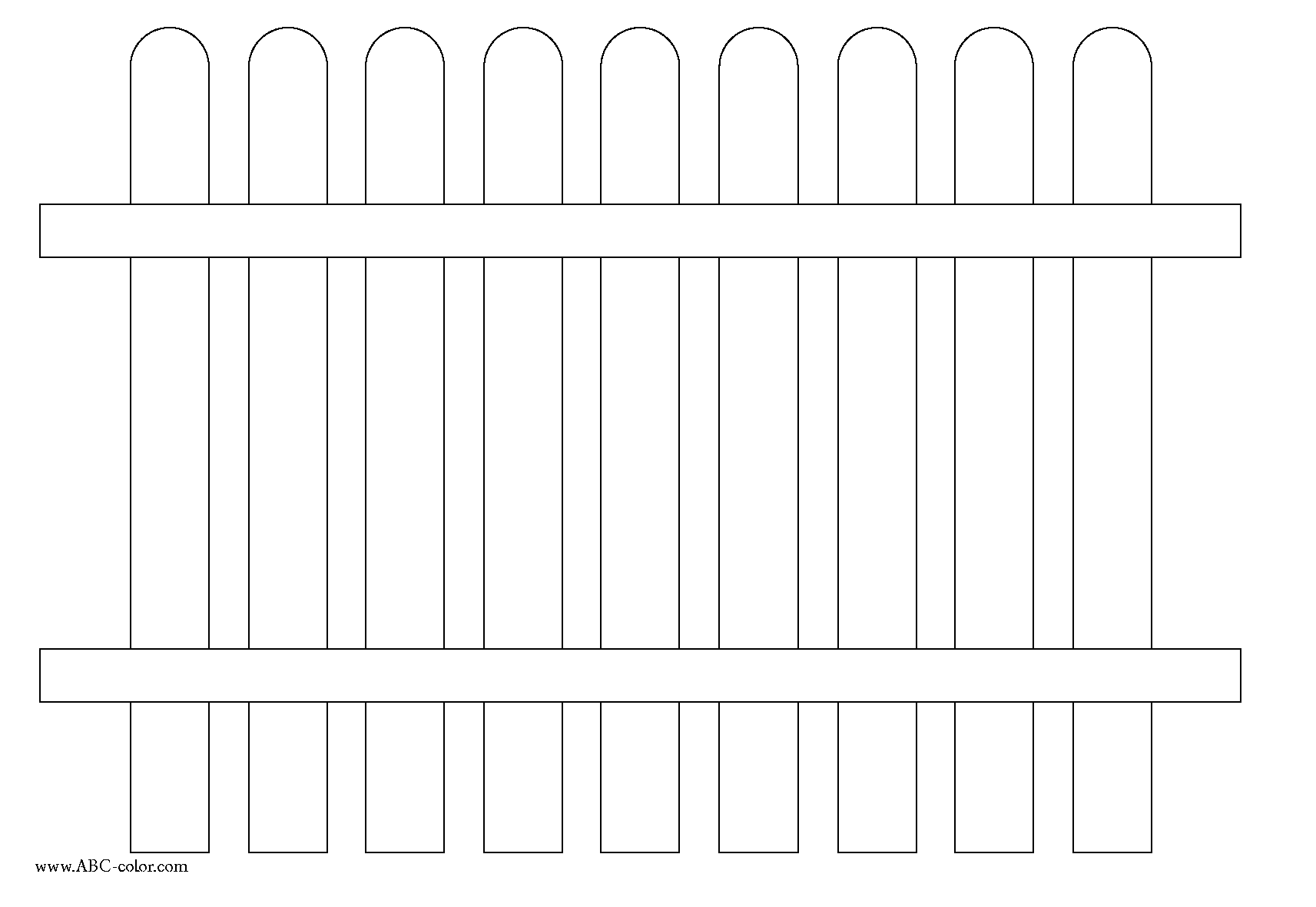 Fence coloring #2, Download drawings