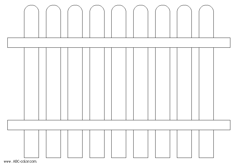Fence coloring #4, Download drawings
