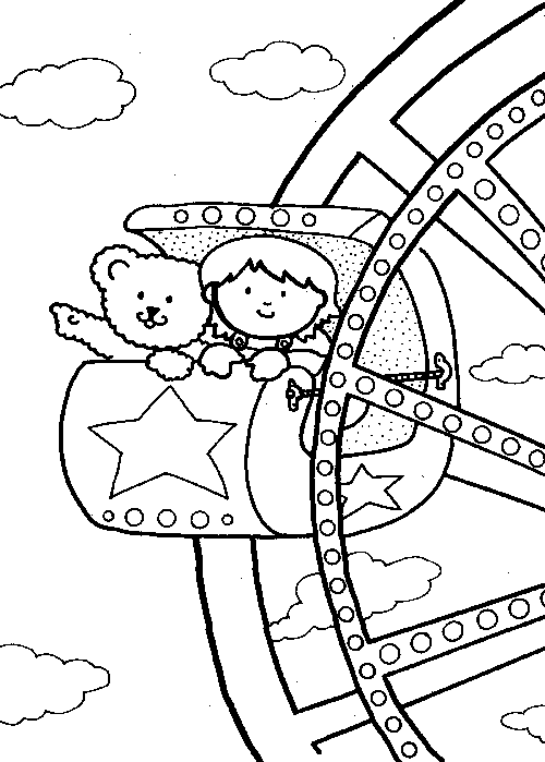 Ferris Wheel coloring #6, Download drawings