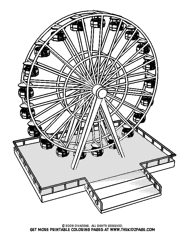 Ferris Wheel coloring #11, Download drawings