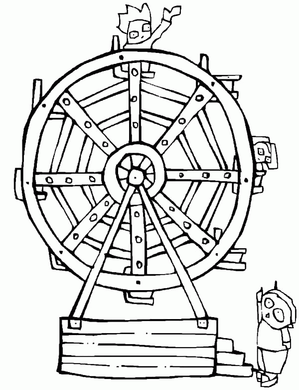 Ferris Wheel coloring #9, Download drawings