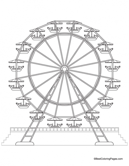 Ferris Wheel coloring #5, Download drawings