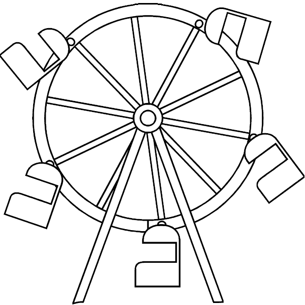 Ferris Wheel coloring #18, Download drawings
