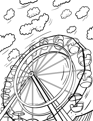 Ferris Wheel coloring #17, Download drawings