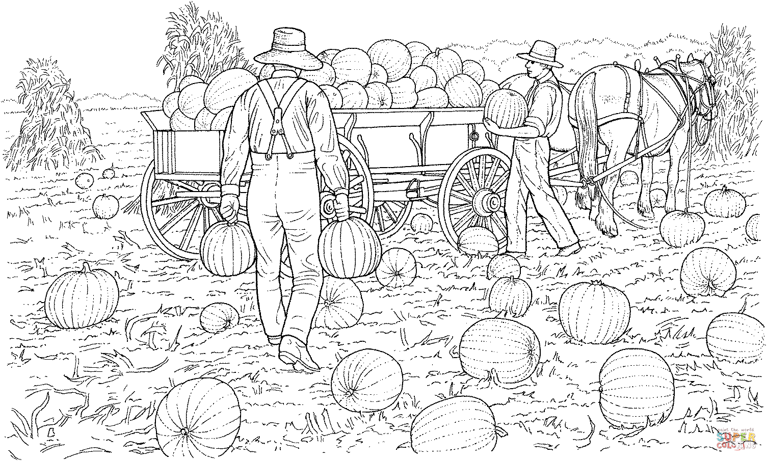 Harvest coloring #9, Download drawings