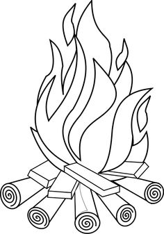 Fire coloring #7, Download drawings