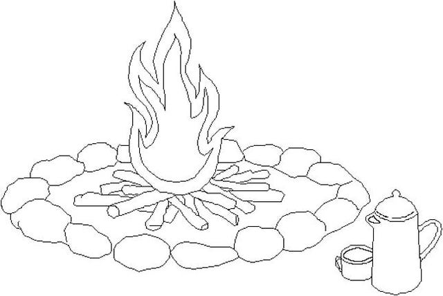 Fire coloring #9, Download drawings