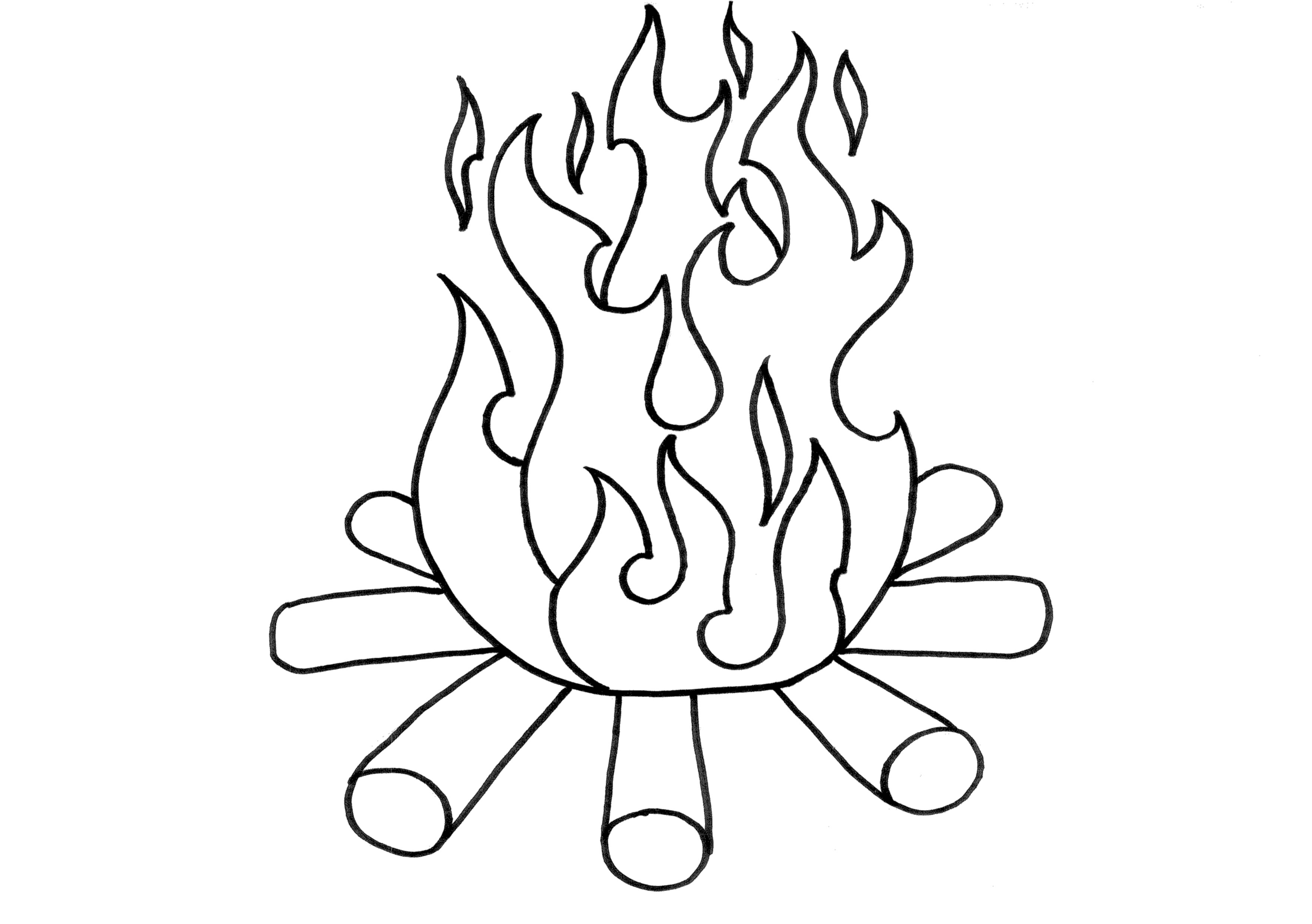 Fire coloring #4, Download drawings