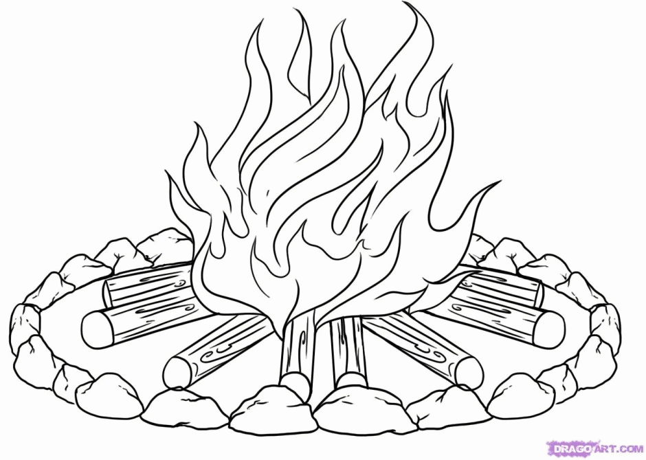 Fire coloring #15, Download drawings