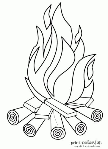 Fire coloring #11, Download drawings