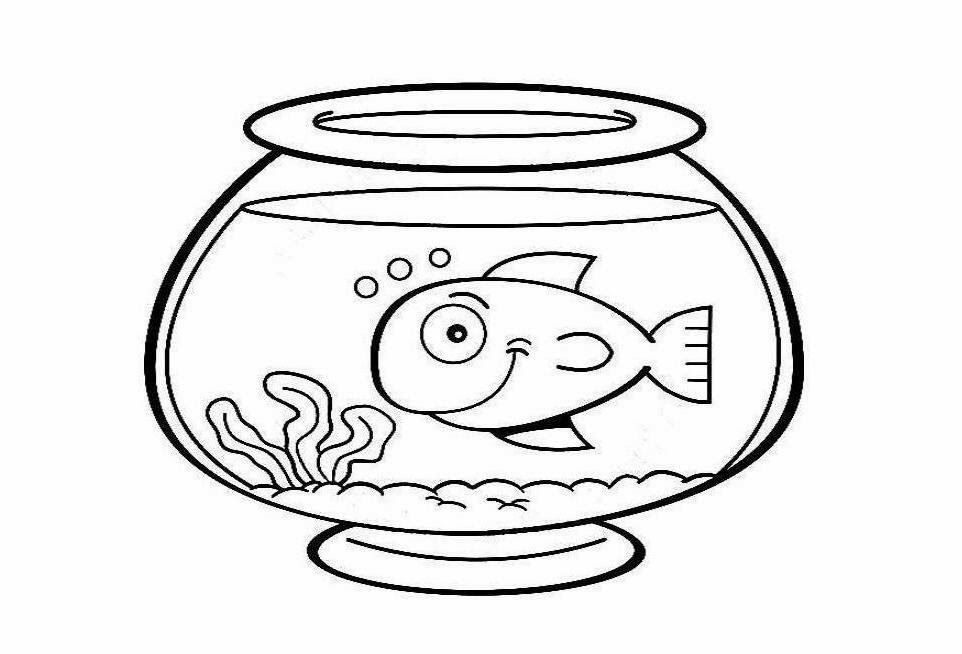 Fish Bowl coloring #1, Download drawings