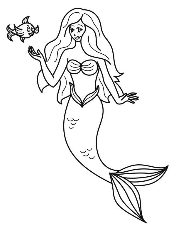 Fish Girl coloring #19, Download drawings