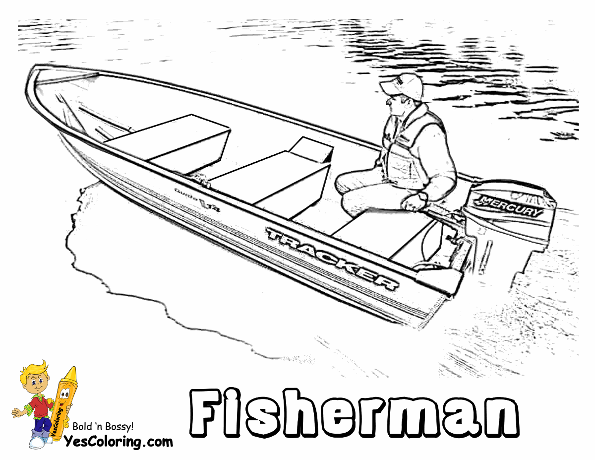 Fishing Boat coloring #12, Download drawings