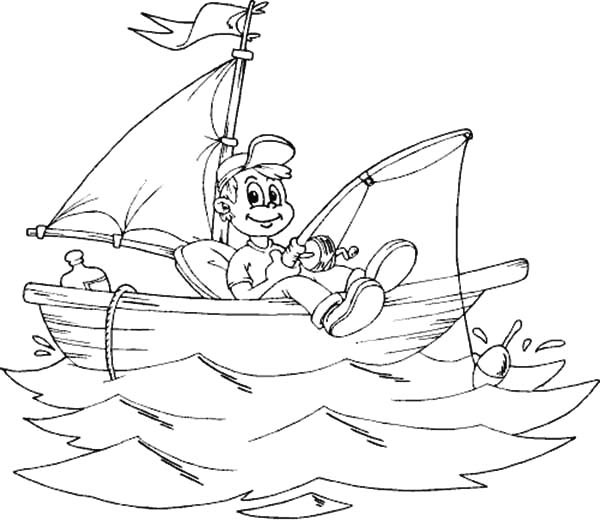 Fishing Boat coloring #11, Download drawings