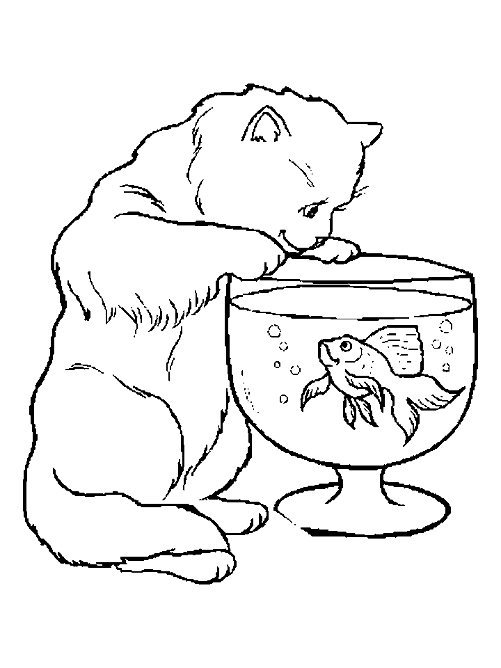 Fishing Cat coloring #4, Download drawings