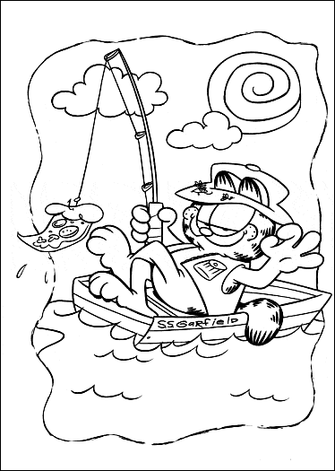 Fishing Cat coloring #5, Download drawings