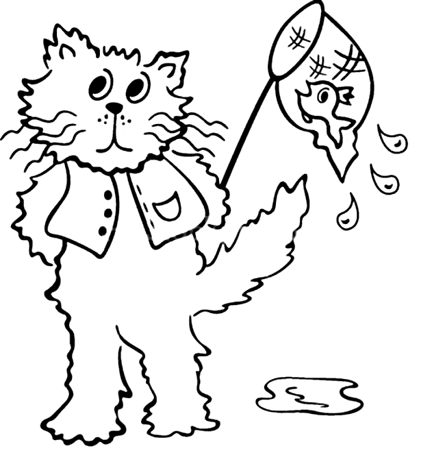 Fishing Cat coloring #7, Download drawings