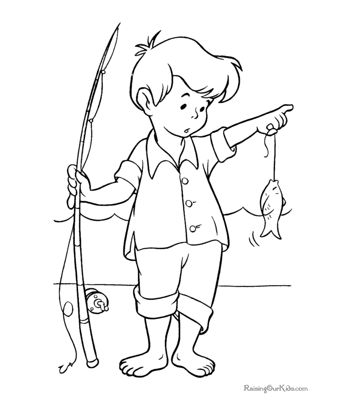 Fishing coloring #18, Download drawings