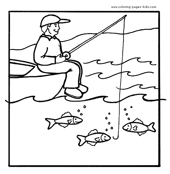 Fishing coloring #4, Download drawings