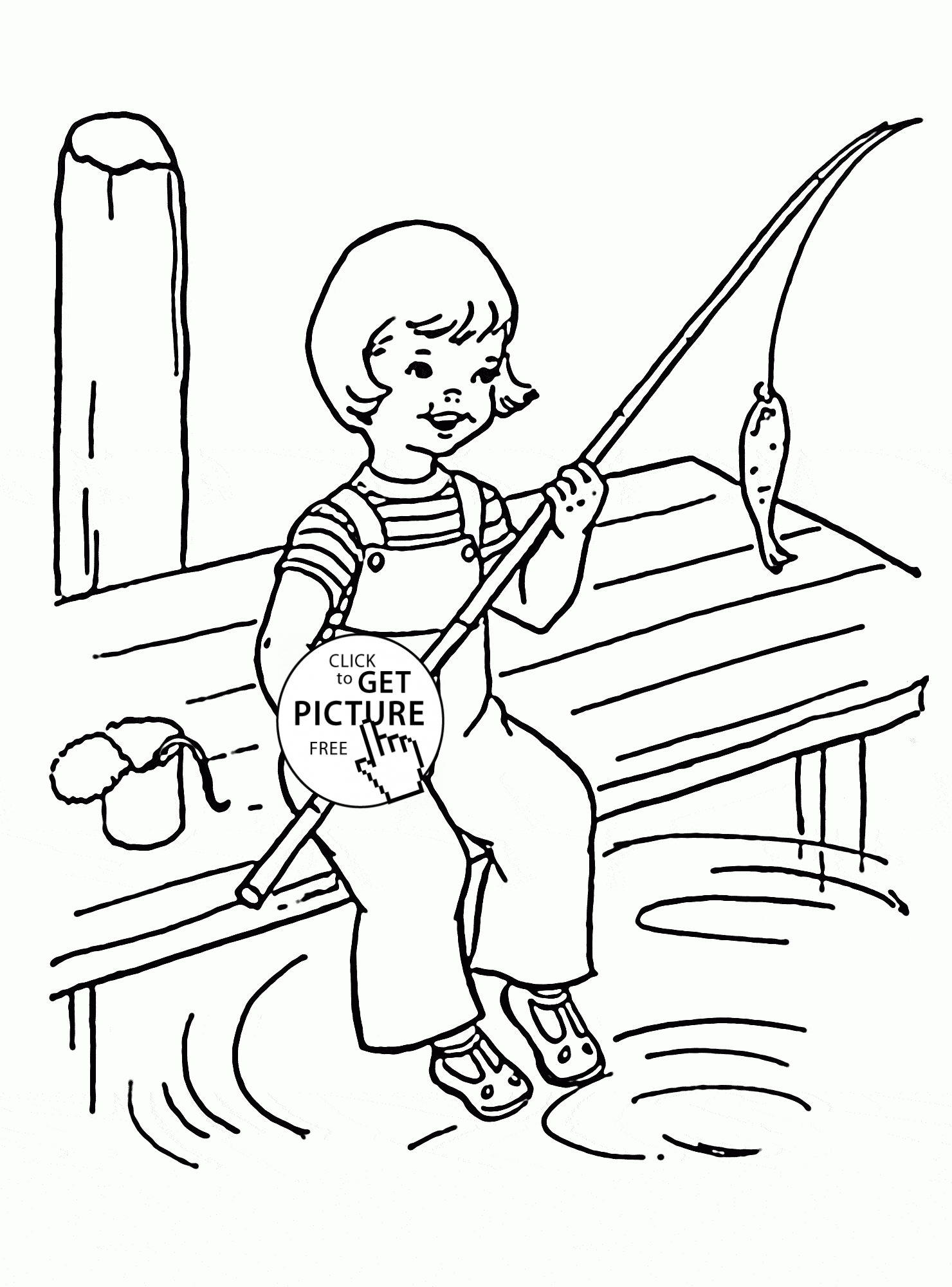 Fishing coloring #13, Download drawings