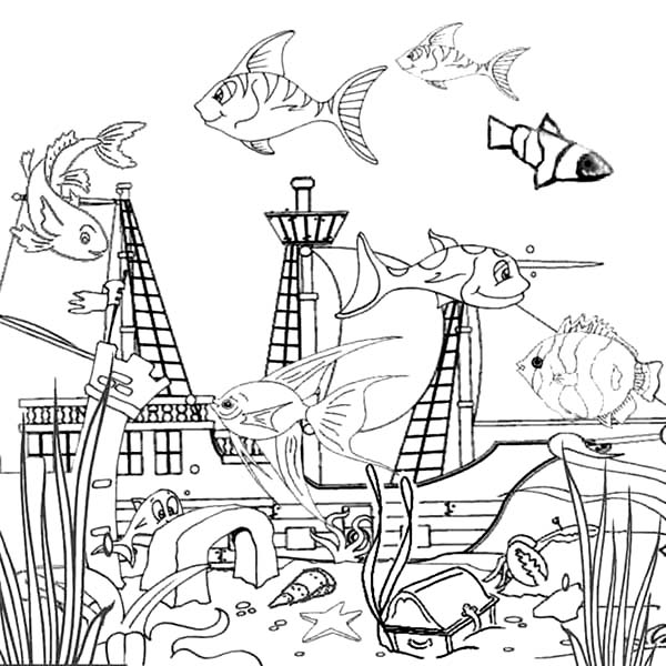 Fishtank coloring #17, Download drawings