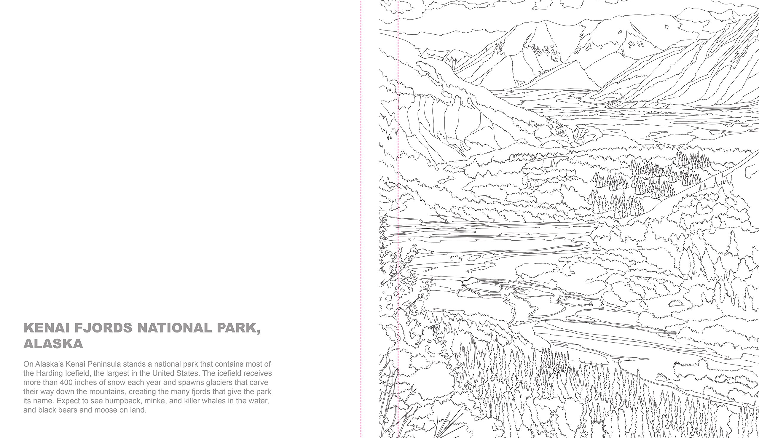 Fjords National Park coloring #16, Download drawings