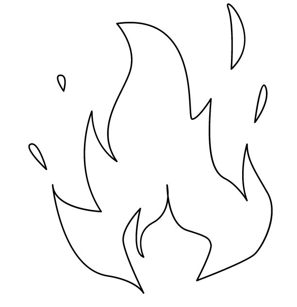 Flame coloring #12, Download drawings