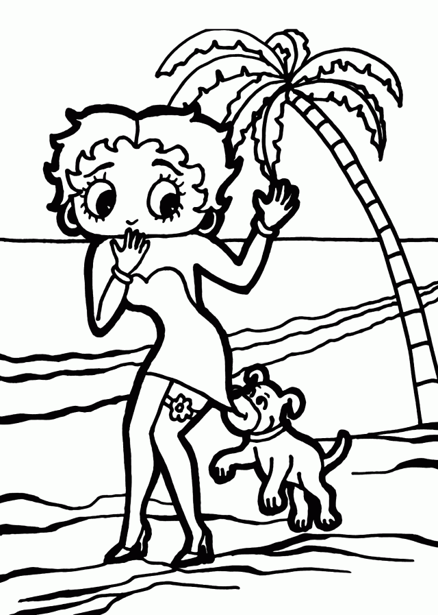 Flamenco Beach coloring #3, Download drawings