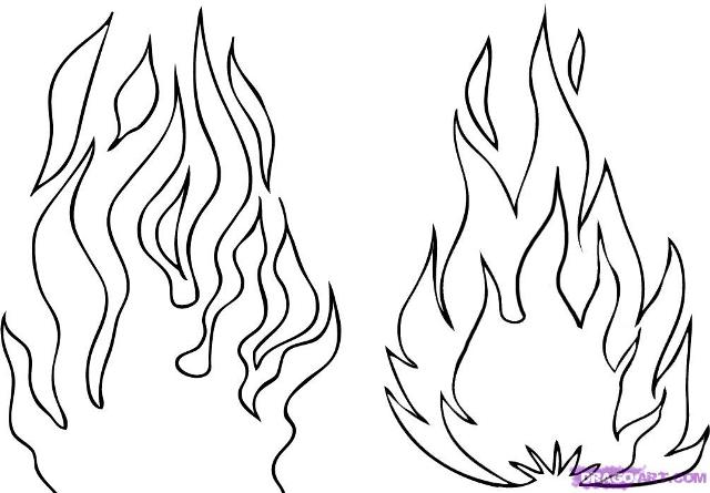Flames coloring #4, Download drawings